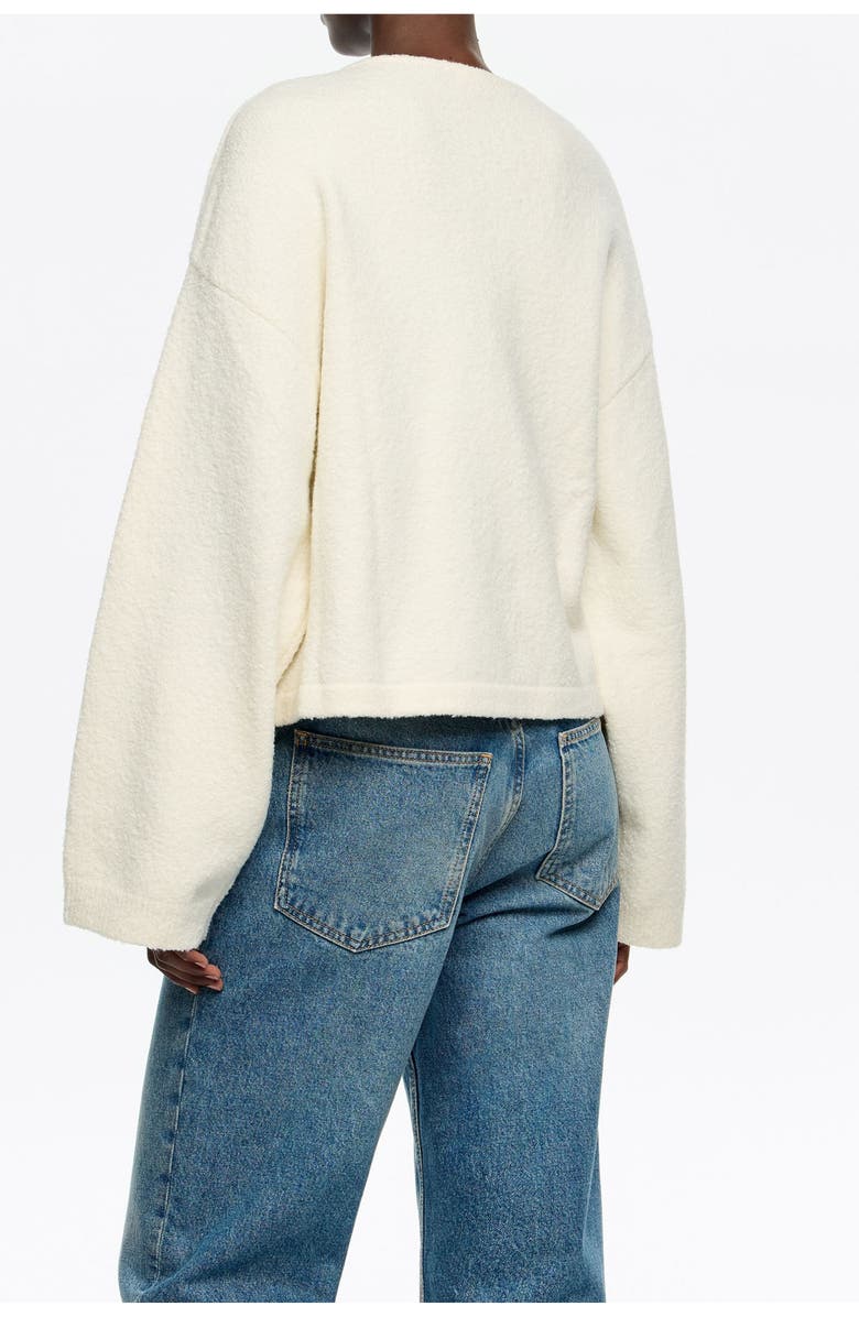 Bimba y Lola Short Straight Cardigan, Alternate, color, Ivory