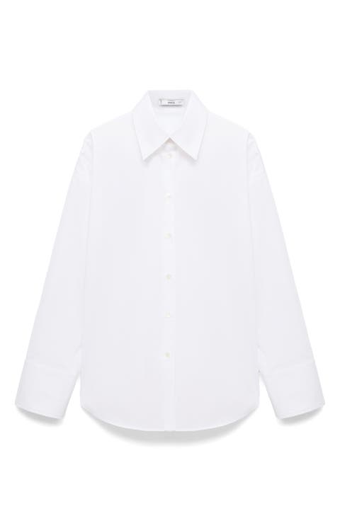 Selection Oversize Organic Cotton Poplin Button-Up Shirt