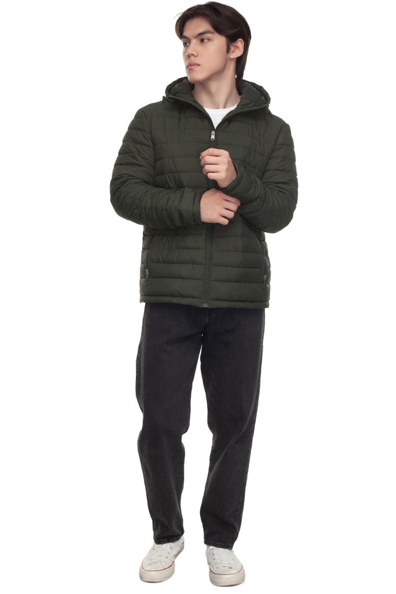 Midweight Puffer Jacket, Alternate, color, Olive