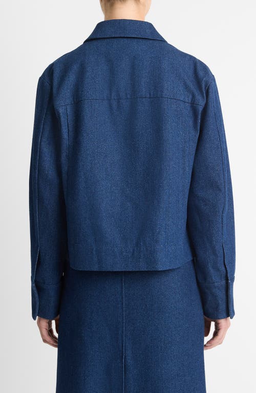 Vince Twill Jacket In Indigo