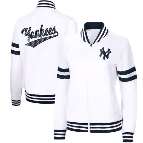 Women's G-III 4Her by Carl Banks White New York Yankees Pre-Game Full-Zip Track Jacket
