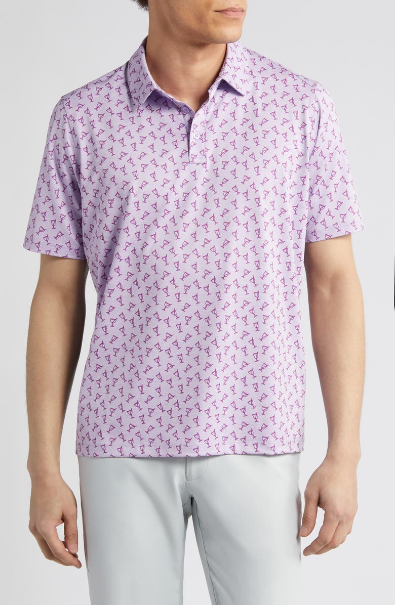 Johnston & Murphy XC4<sup>®</sup> Cocktail Print Performance Golf Polo, Main, color, 