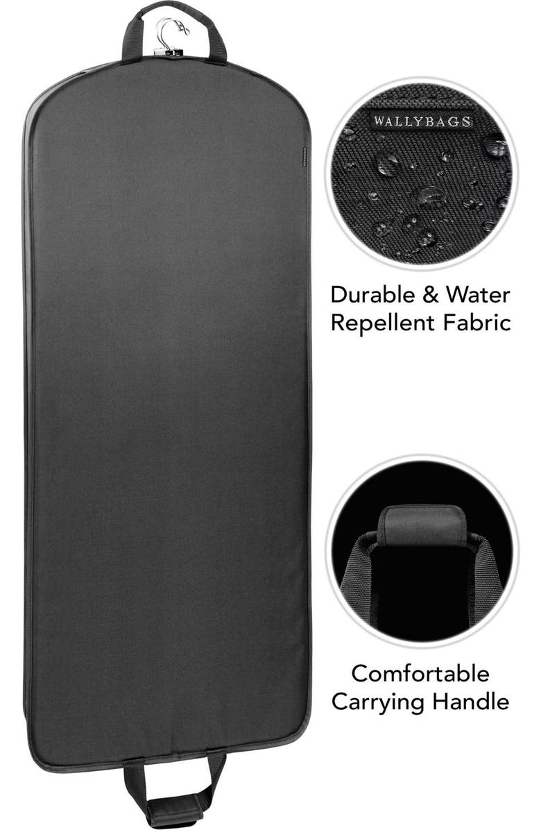 Wallybags 60" Deluxe Travel Garment Bag - Purple, Alternate, color, Black