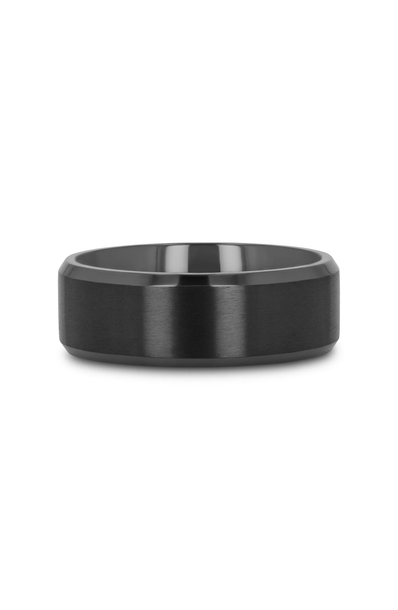 Larson Jewelers Elysian Titanium Wedding Band, Alternate, color, Black Titanium
