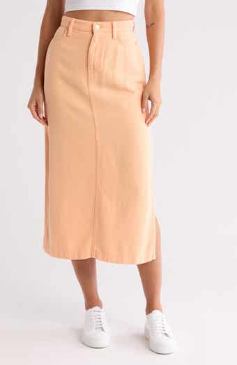 7 For All Mankind Midi Denim Skirt