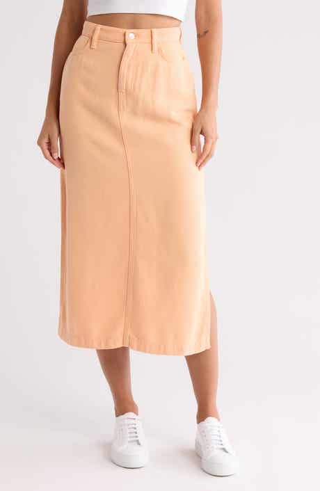 7 For All Mankind Midi Denim Skirt