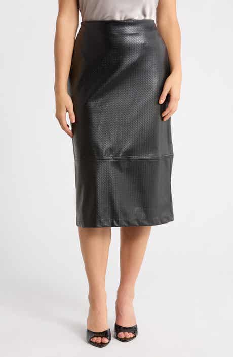 Faux Leather Pencil Skirt