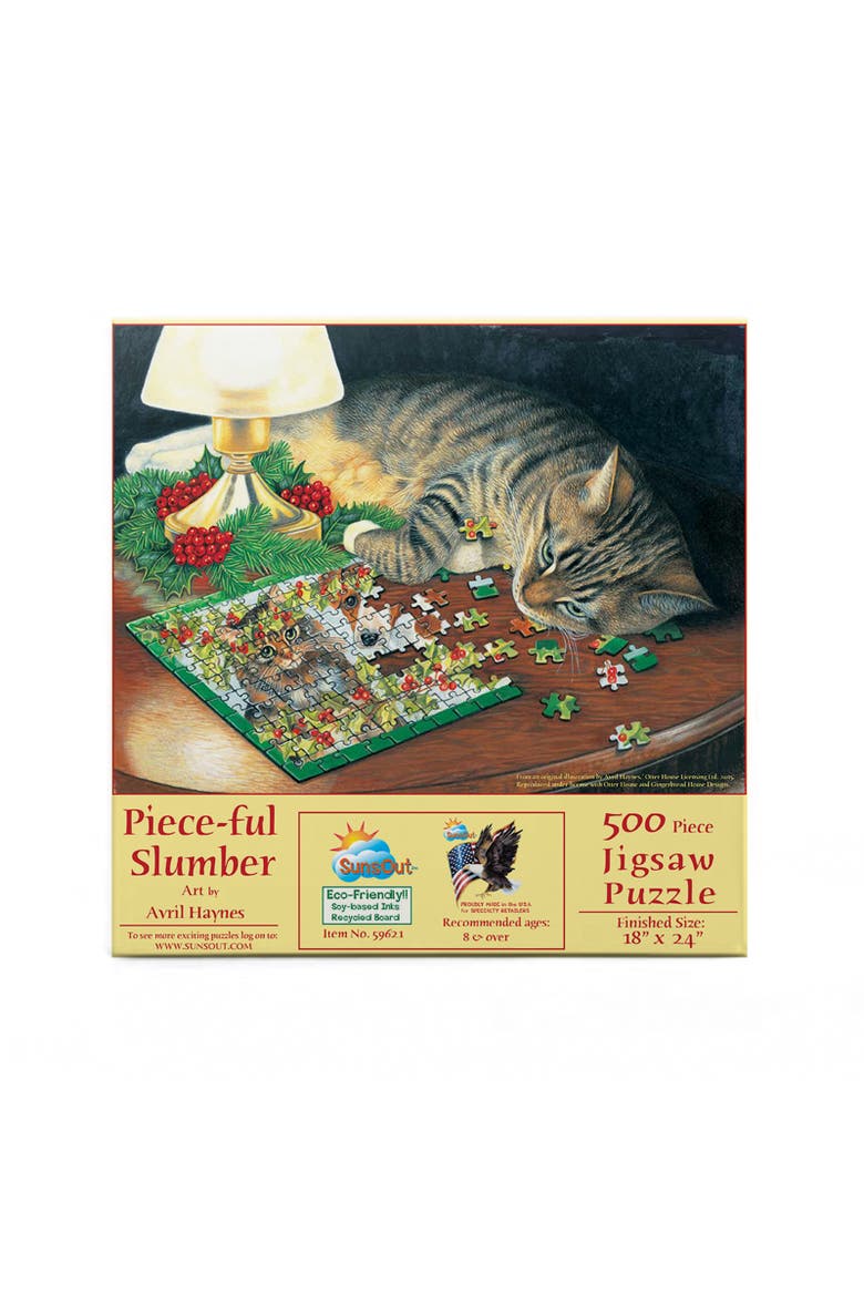 Piece-ful Slumber 500 piece Jigsaw Puzzle for Adults, Alternate, color, Multicolor