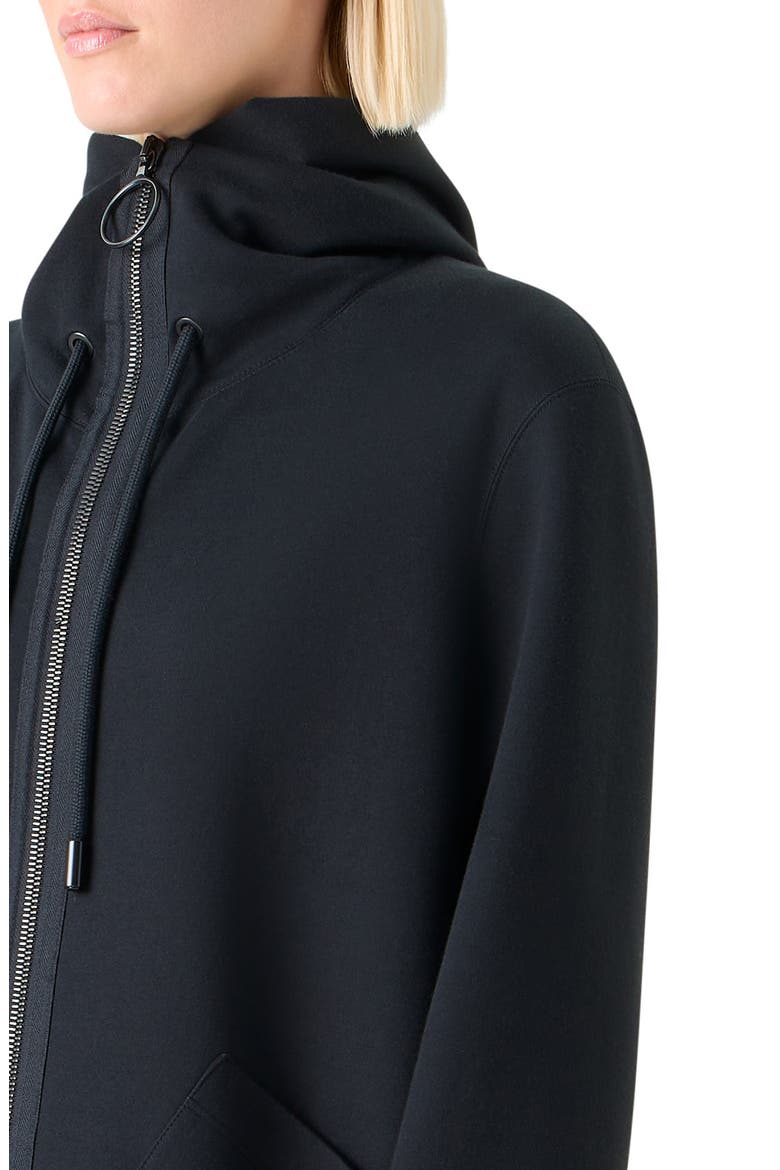 Mixed Media Hooded Jacket, Alternate, color, BLACK