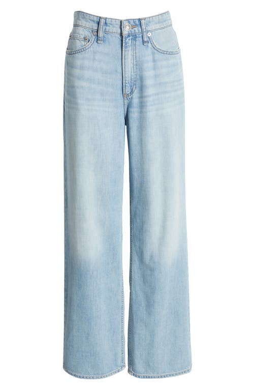 Rag & Bone Logan Featherweight Mid Rise Wide Leg Jeans In Greenport In Greenport