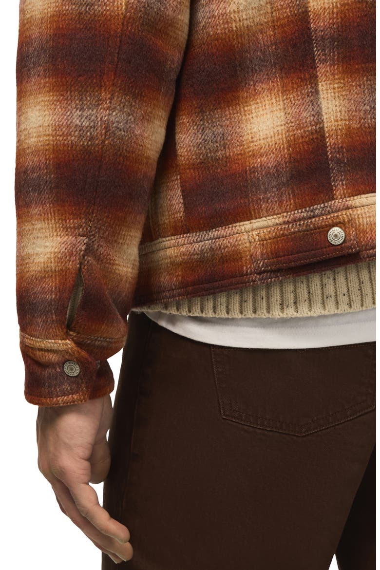 Faux Fur Lined Plaid Flannel Jacket, Alternate, color, RED PLAID