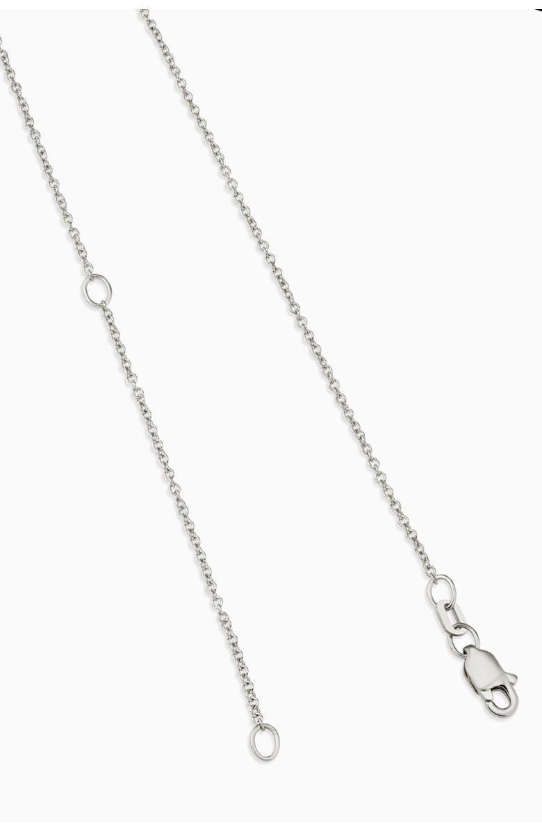 Oradina 14K Solid Gold 0.5 cttw Luminous Lab Diamond Bezel Necklace, Alternate, color, White Gold, Lab Diamonds