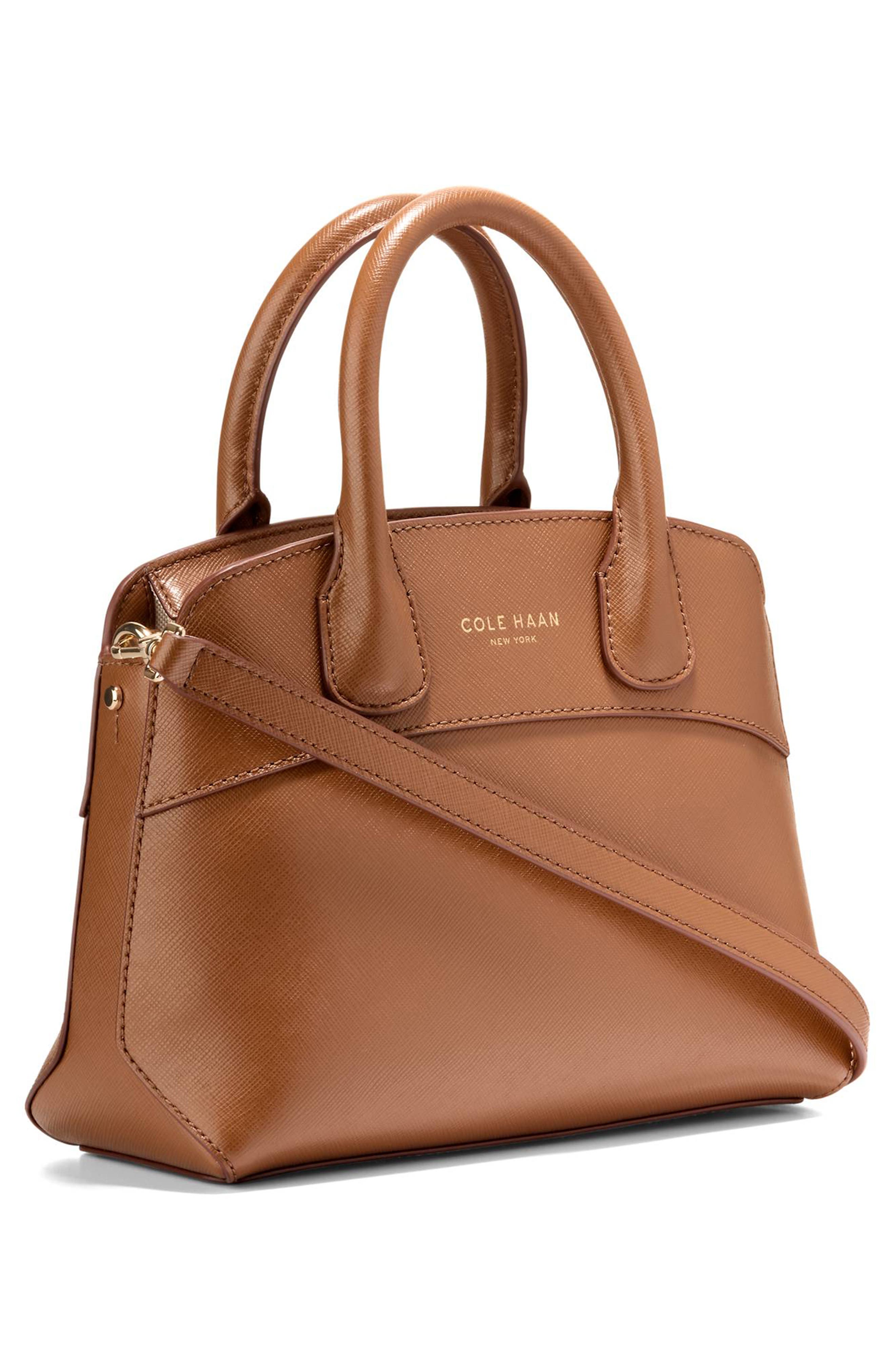 The Lady Small Satchel Bag, Alternate, color, NEW CARAMEL