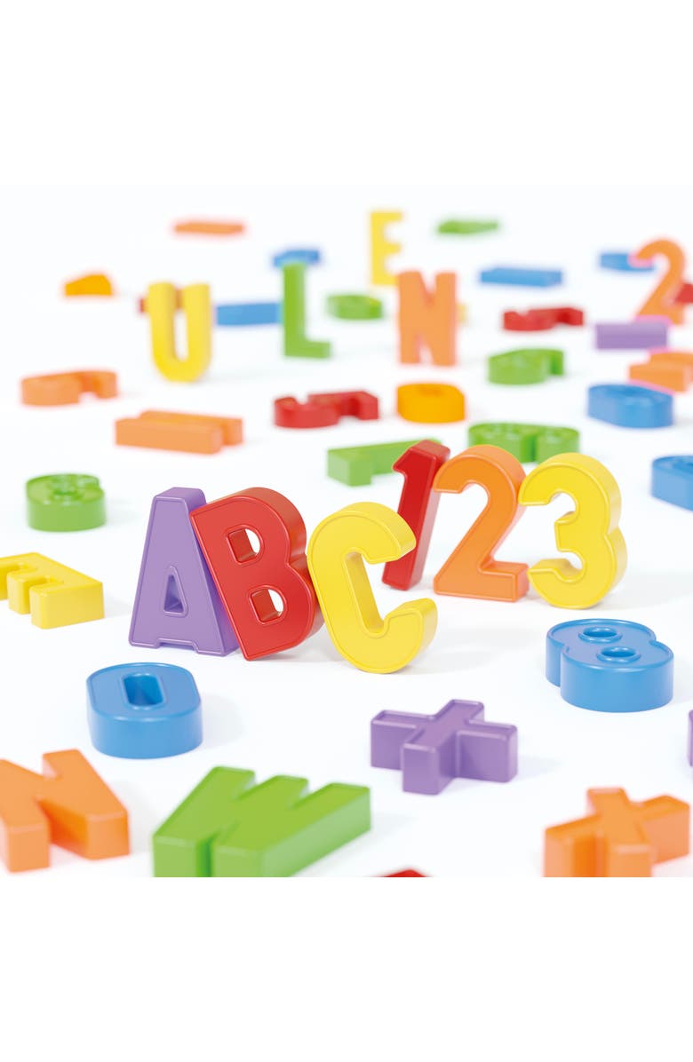 Quercetti Play Montessori Abc & 123 Magnets 106 Piece Letters & Numbers, Alternate, color, Multicolored