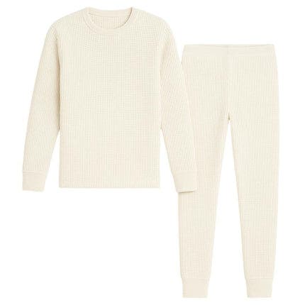 BenBen Men's Thermal Top & Bottom Base Layer Essential in White 