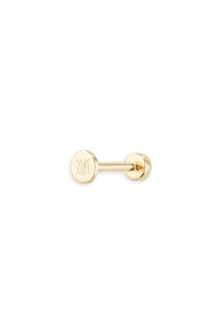 Single Flat Back Stud, Alternate, color, YELLOW GOLD