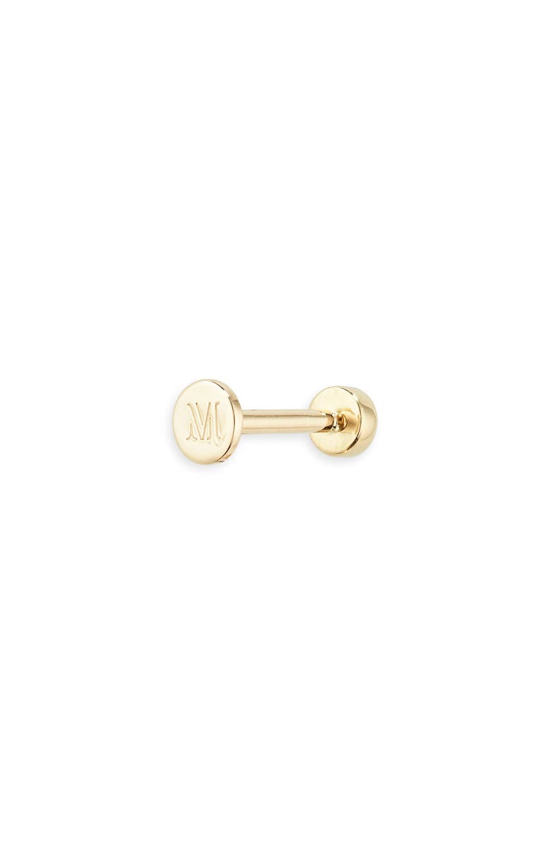 Monica Vinader Single Flat Back Stud, Alternate, color, Gold