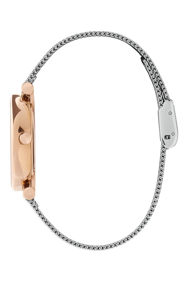 Belgrave Crystal Mesh Strap Watch, 32mm, Alternate, color, SILVER