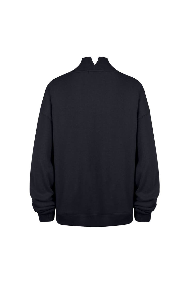 Women's '47 Navy Chicago Bears Oversized Vantage Mock Neck Sweatshirt, Alternate, color, Navy