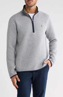 Diamond Quilted Half Zip Sweatshirt