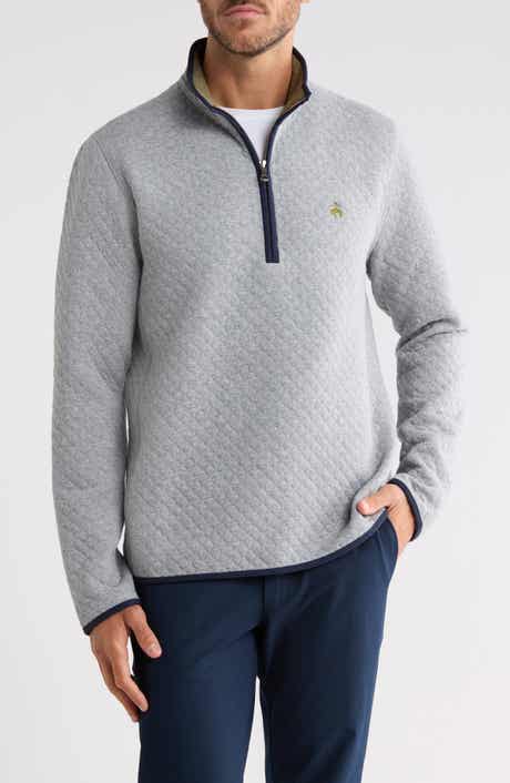 Diamond Quilted Half Zip Sweatshirt