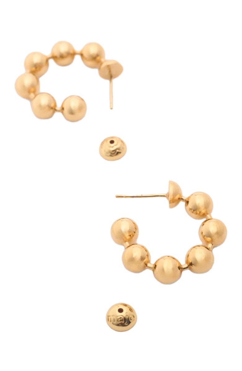 maje Cascade earrings, Alternate, color, Gold