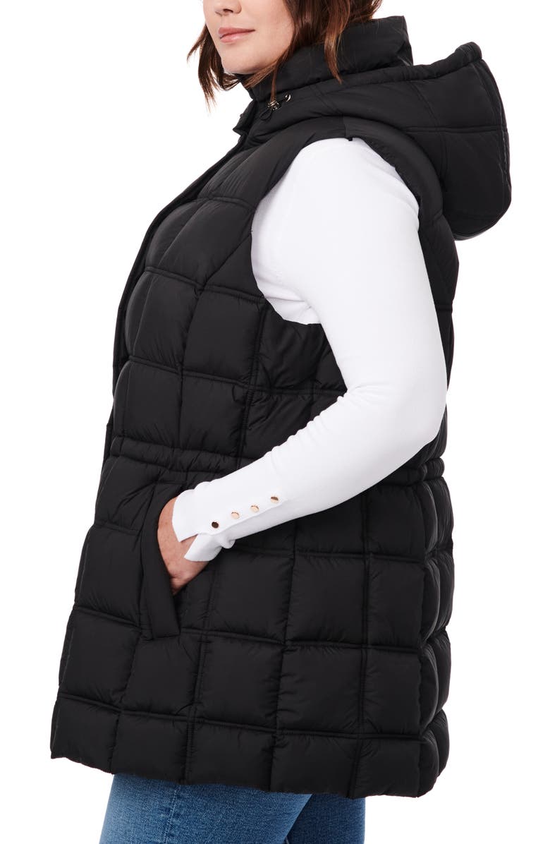 Bernardo Hooded Recycled Polyester Puffer Vest, Alternate, color, 