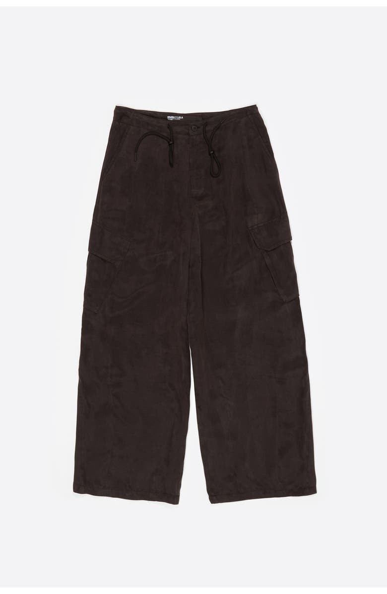 Bimba y Lola Fluid Cargo Trousers, Alternate, color, Washed Black