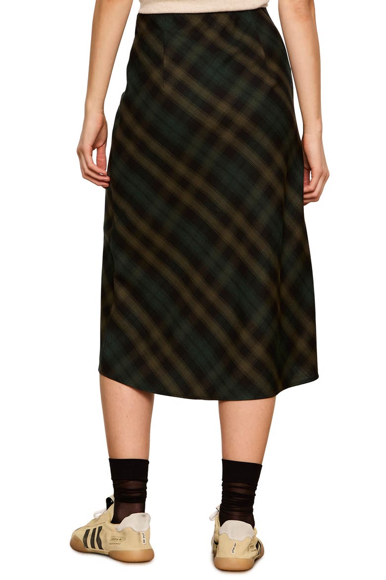 Favorite Plaid Slip Skirt, Alternate, color, FOREST GREEN PLAID