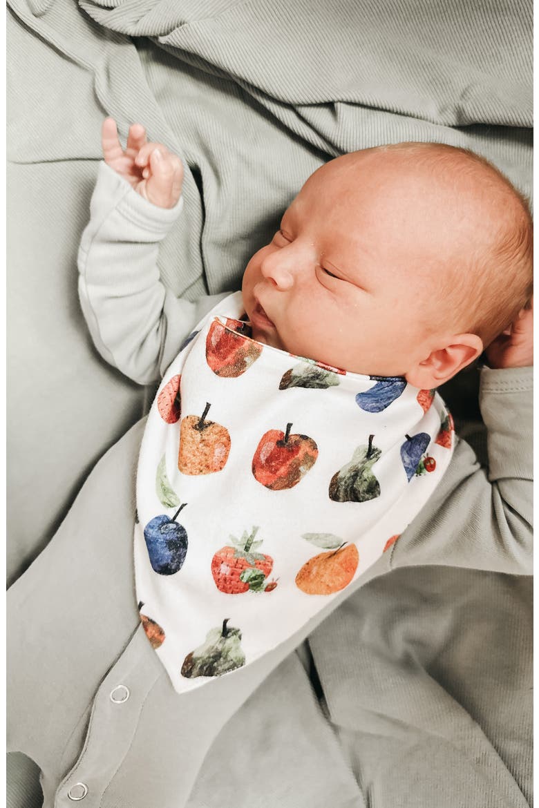 Assorted 3-Pack Organic Cotton Bandana Bibs, Alternate, color, WHITE MULTI