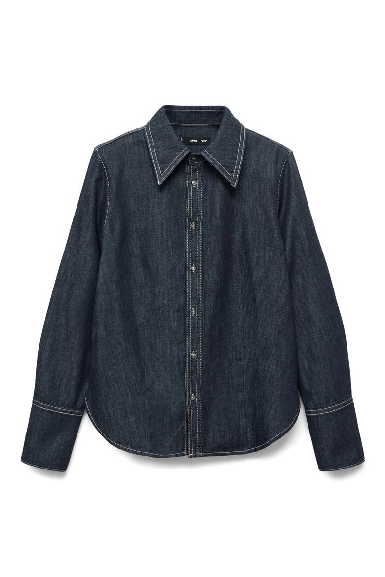Seam Denim Shirt, Main, color, OPEN BLUE