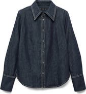 MANGO Seam Denim Shirt