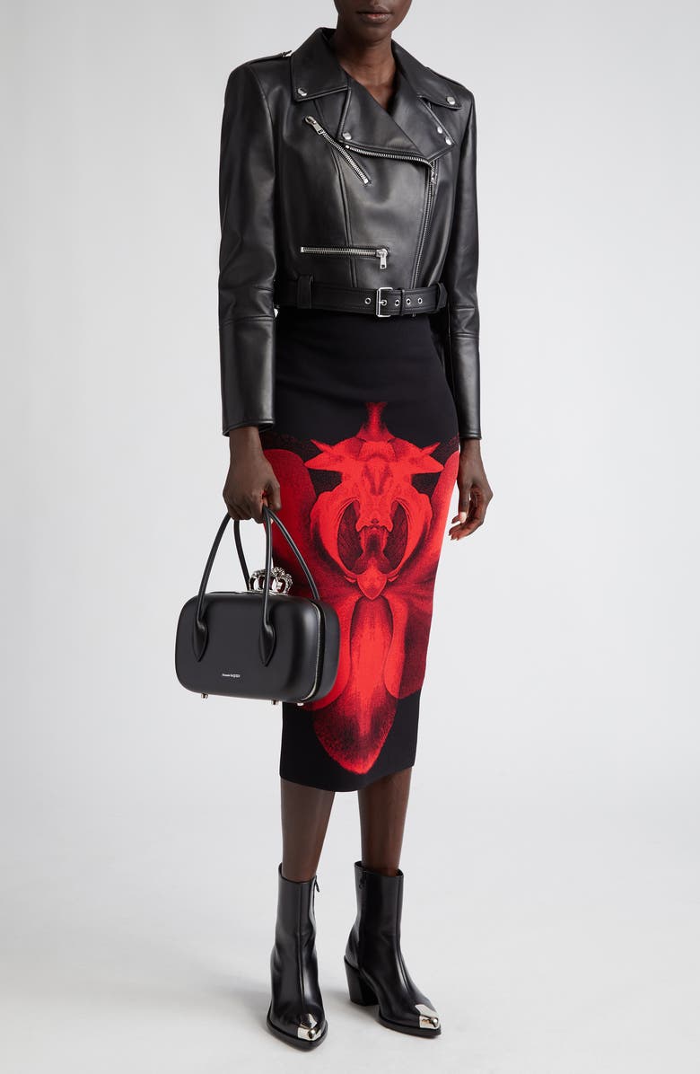 McQueen The Reverse Knuckle Clasp Top Handle Clutch, Alternate, color,