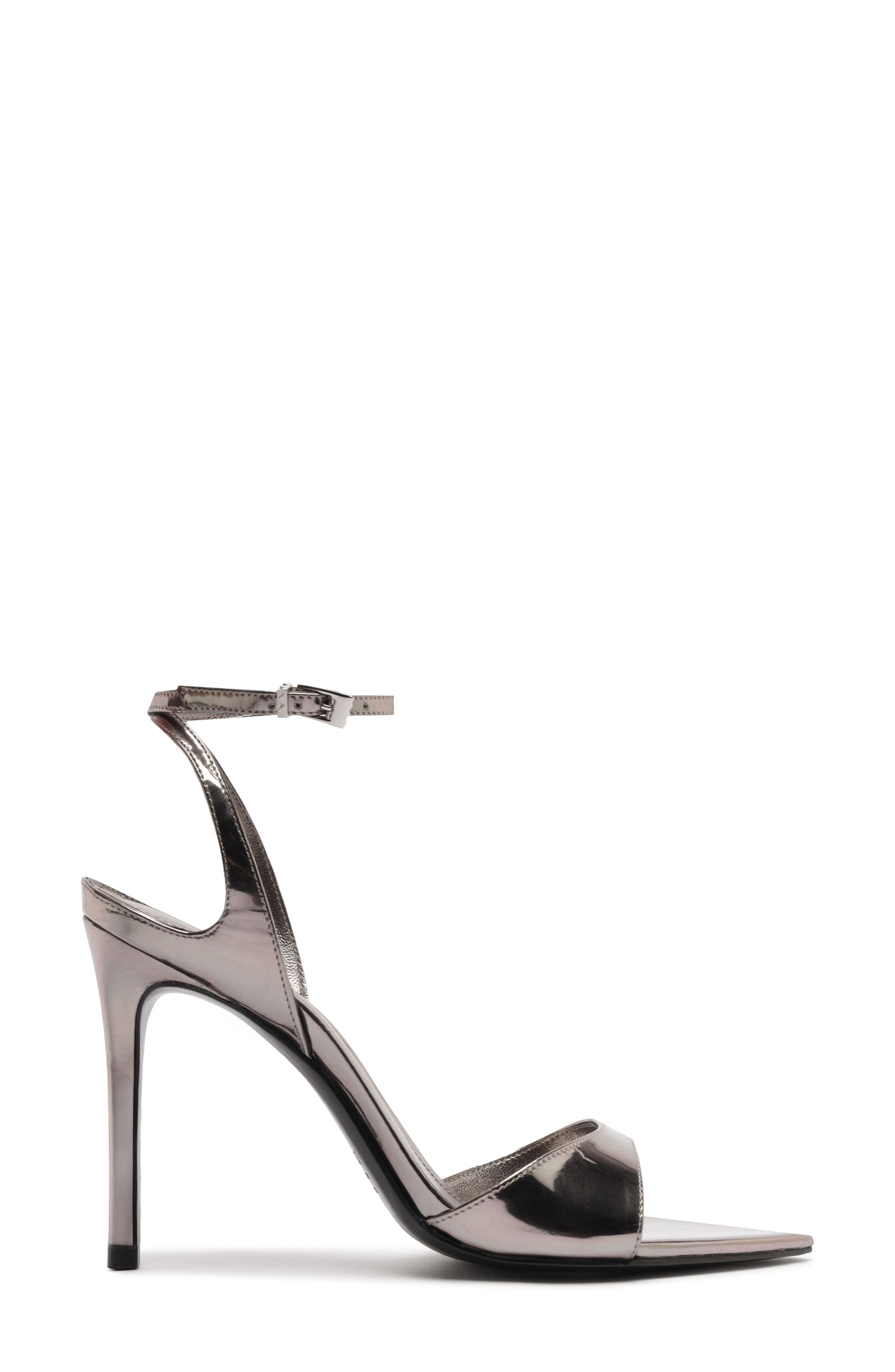 Zosia Ankle Strap Sandal, Alternate, color, SILVER