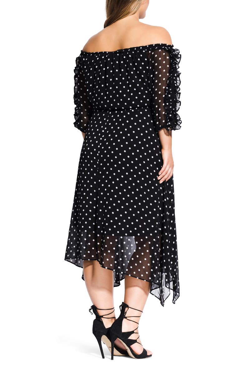 City Chic Off The Shoulder Dress, Alternate, color, 