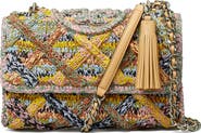 Tory Burch Fleming Melangé Raffia Shoulder Bag