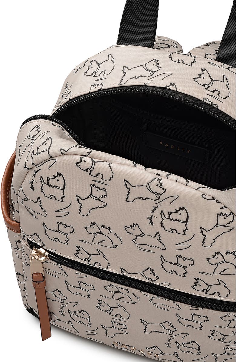 Radley Sketch Street Mini Zip Top Backpack, Alternate, color, Chalk