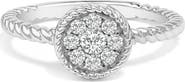 Haus of Brilliance Sterling Silver 1/4 Cttw Diamond Floral Round Braided Ring