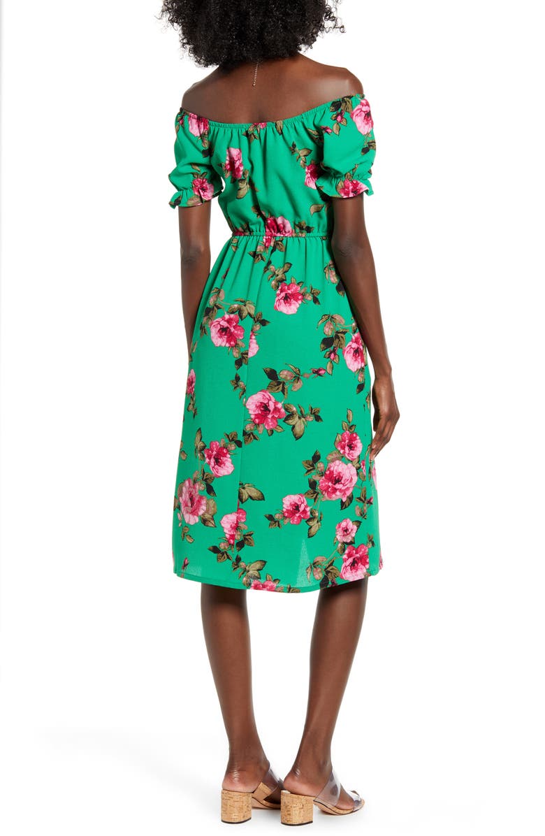 Ten Sixty Sherman Floral Off the Shoulder Dress, Alternate, color, 