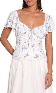 Petal & Pup Laeriel Ditsy Floral Flutter Sleeve Top