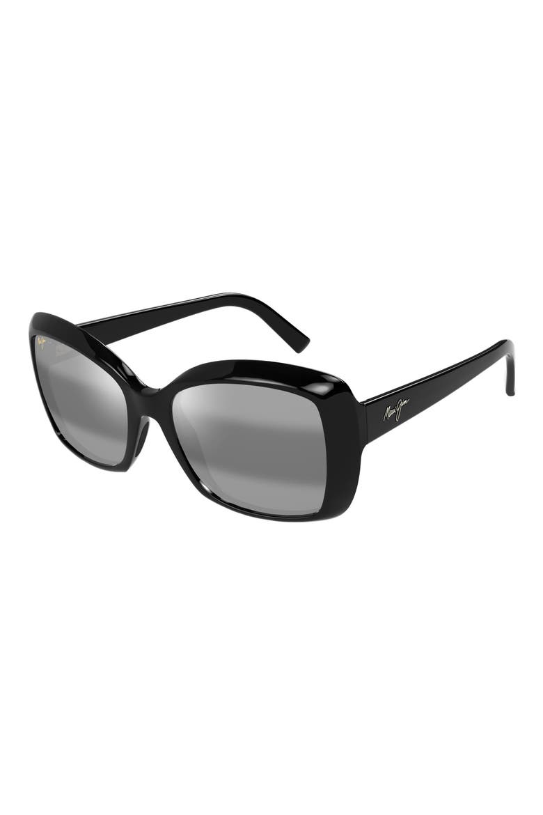 Orchid 57mm PolarizedPlus2® Square Sunglasses, Alternate, color, BLACK