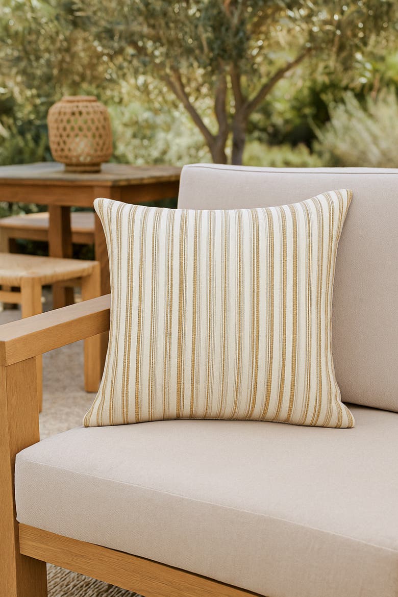 Sandbar Stripe Pillow, Alternate, color, Harvest Orange
