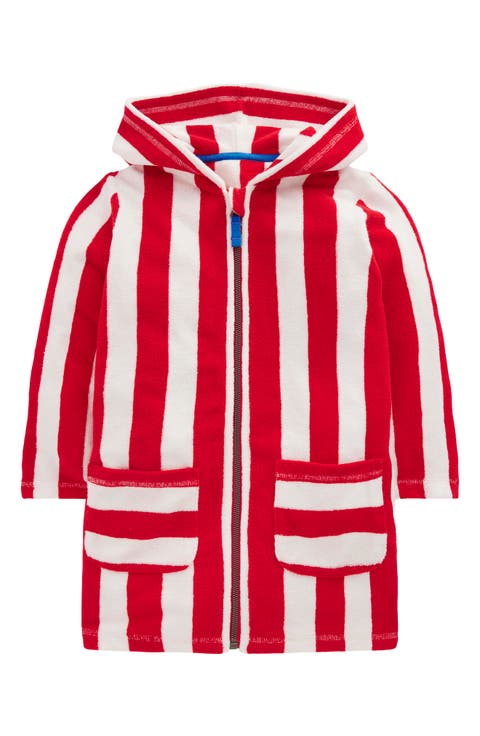 Kids' Stripe Terry Hooded Cover-Up Dress (Toddler, Little Kid & Big Kid)