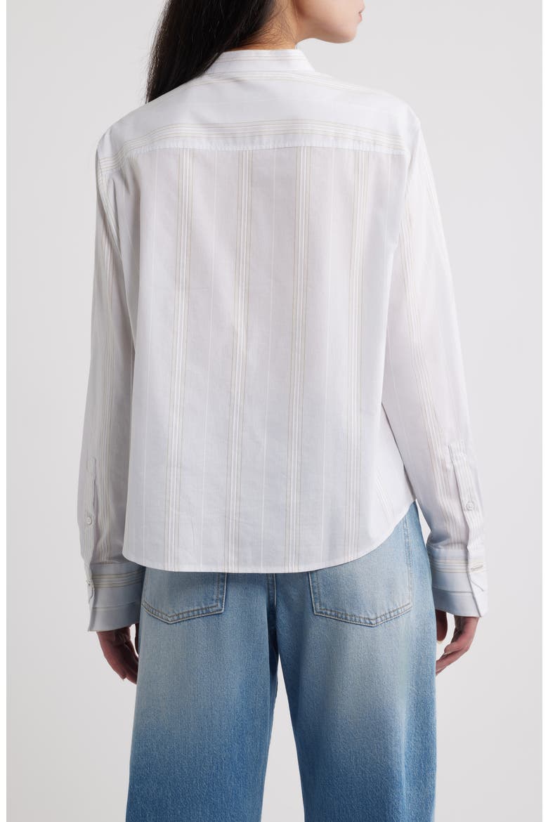Bertyna Monday Cotton Button-Up Shirt, Alternate, color, PALE LAGOON