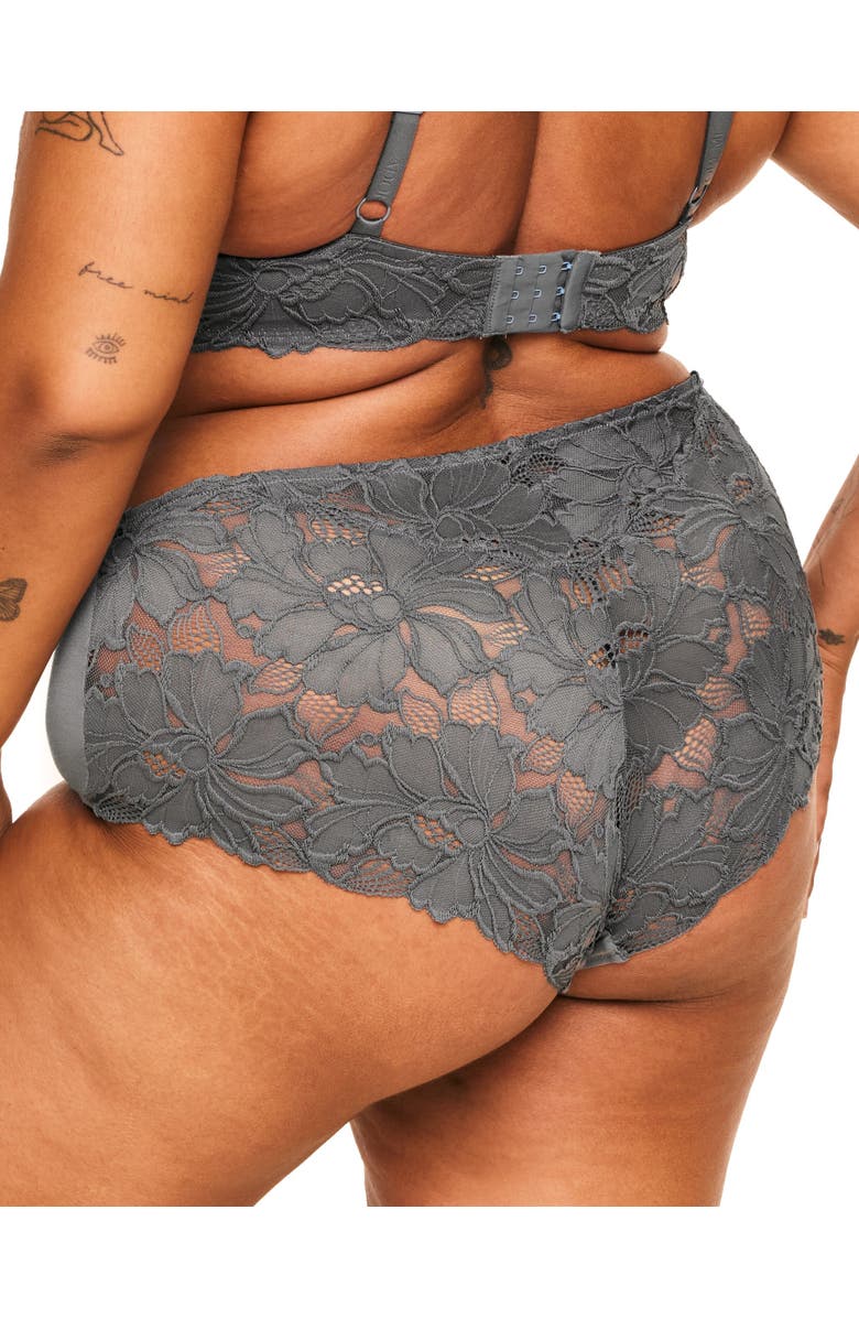 Adore Me Teagan Shortie Panties, Alternate, color, Dark Grey
