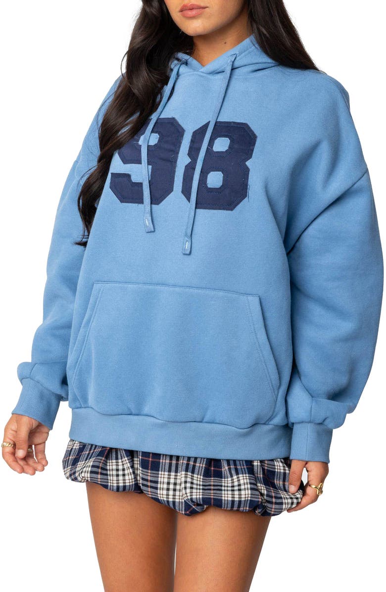 EDIKTED 98 Oversize Hoodie, Alternate, color, Blue