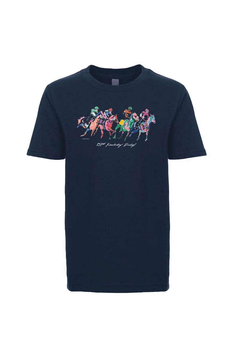 DYEHARD SUPPLY Youth Navy 151st Kentucky Derby Art of the Derby T-Shirt, Alternate, color, 