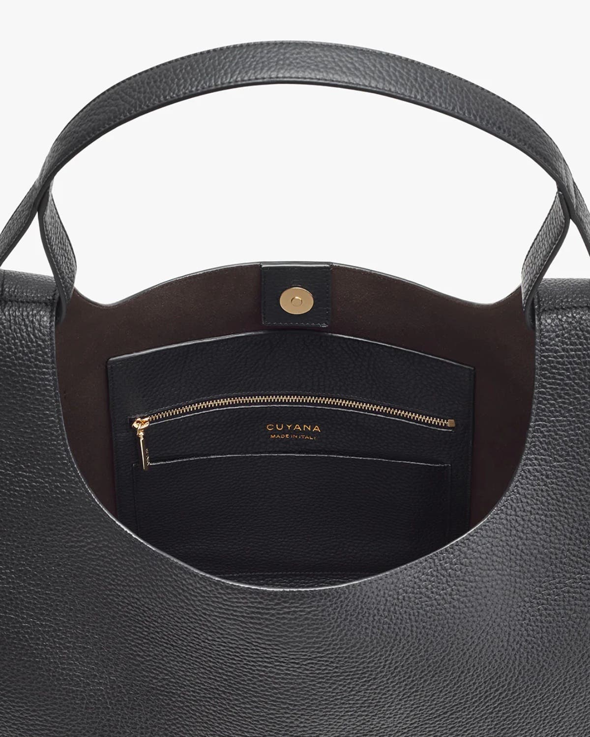 Cuyana Oversized Double Loop Bag, Alternate, color, Black