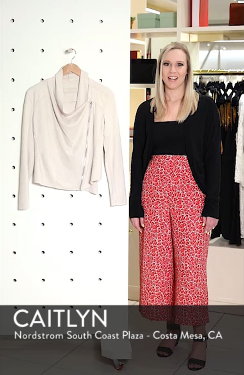 Drape Front Faux Suede Jacket, sales video thumbnail