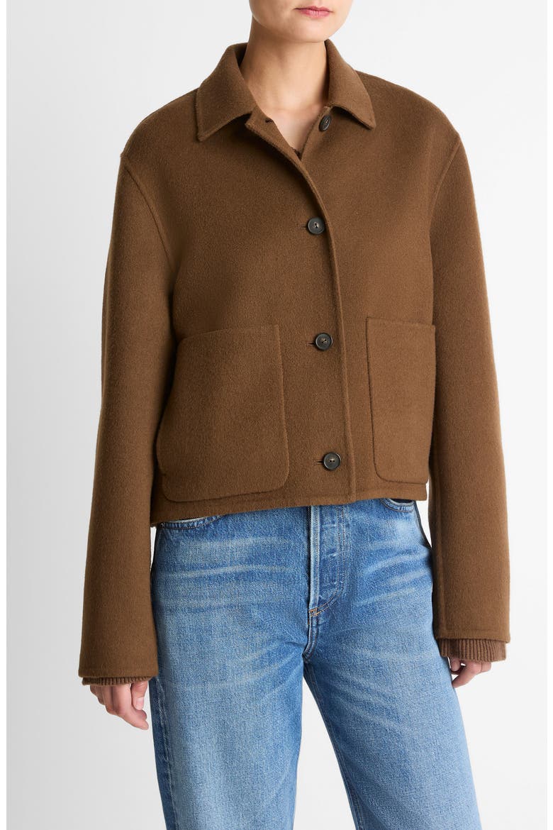 Wool Blend Short Jacket, Alternate, color, HAZELNUT
